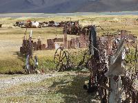 Erfindungsreicher Zaun Bei Tsanagur (Mongolisch - Russische Grenze)