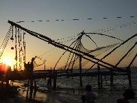 Chinesische Fischernetze in Fort Kochin